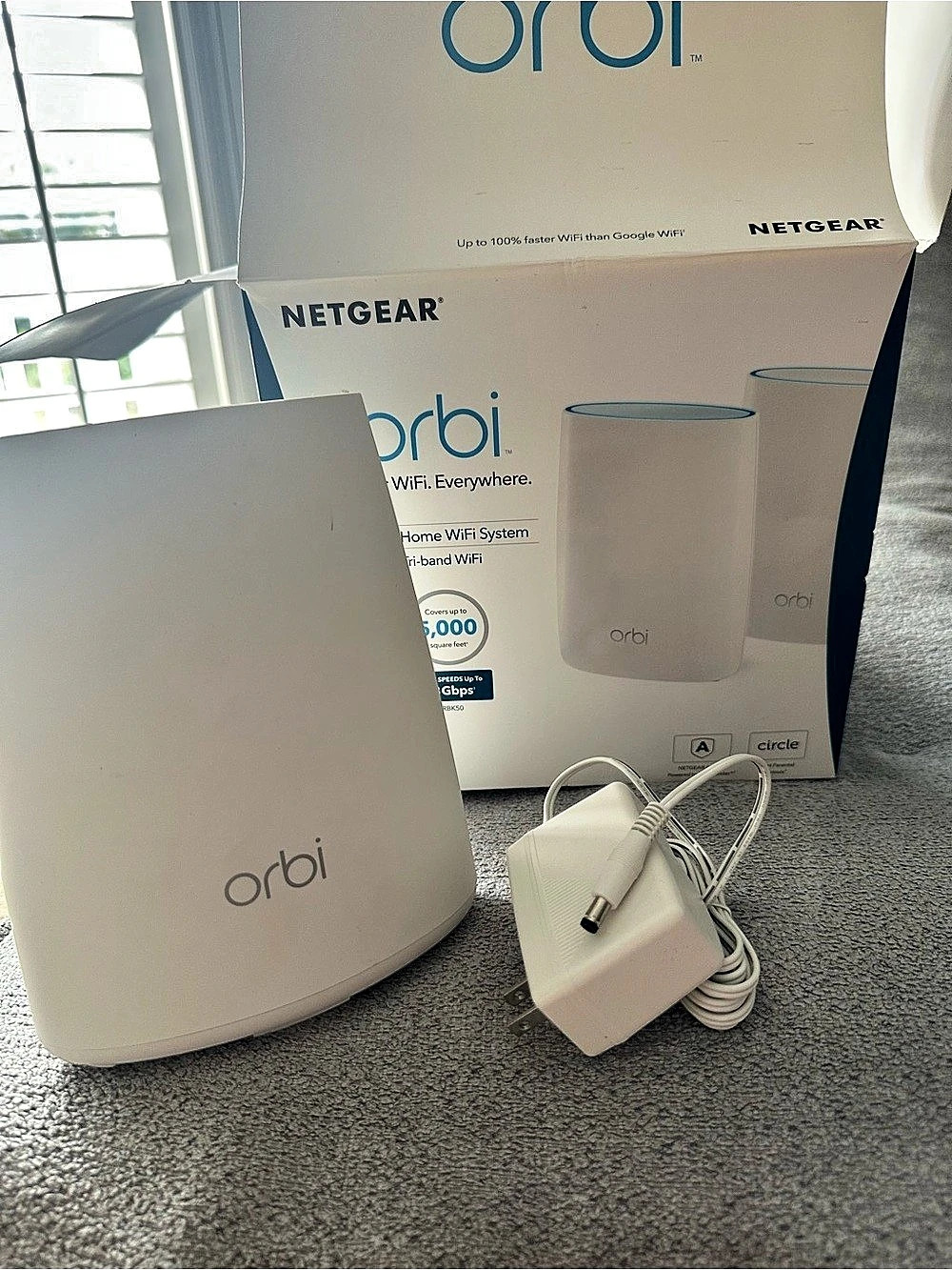 NETGEAR Orbi Whole Home WiFi System Tri-Band WiFi Router White NEW (1)